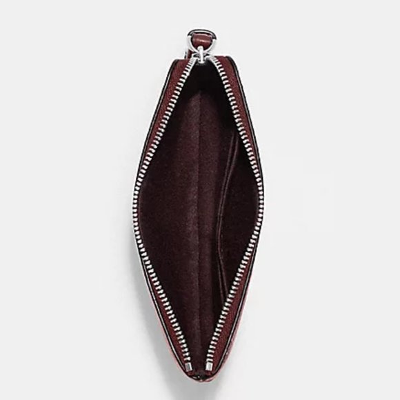 Coach Corner Zip Wristlet with Coach Stripe - Picture 2 of 3